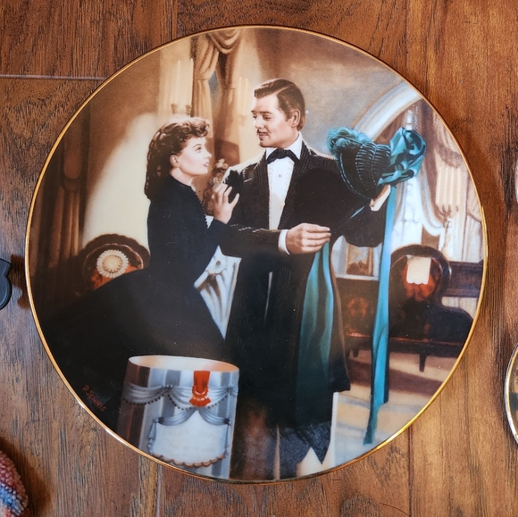Gone with the wind decorative plates with easels - Picture 1 of 2